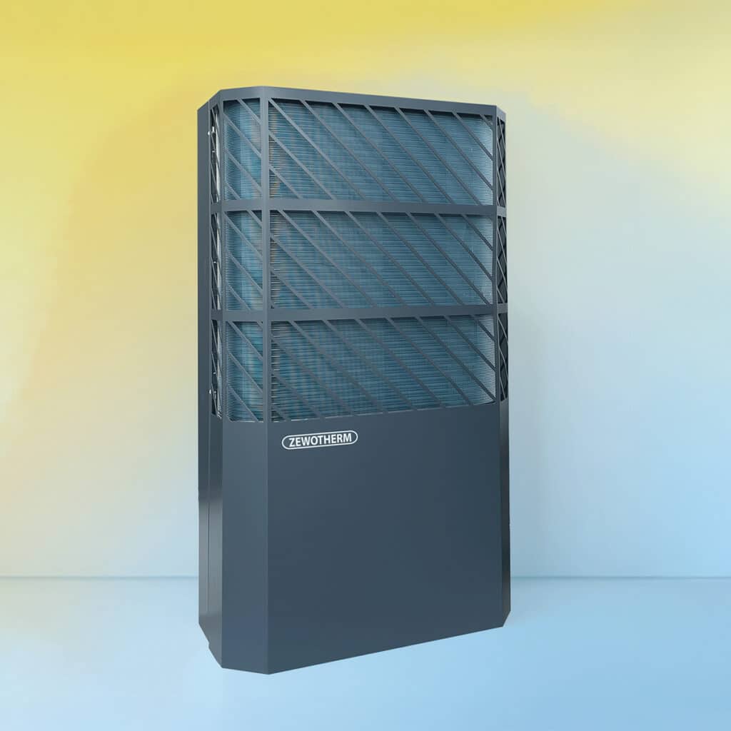 ZEWOTHERM LAMBDA Wärmepumpe mit natürlichem Kältemittel in 360° Ansicht